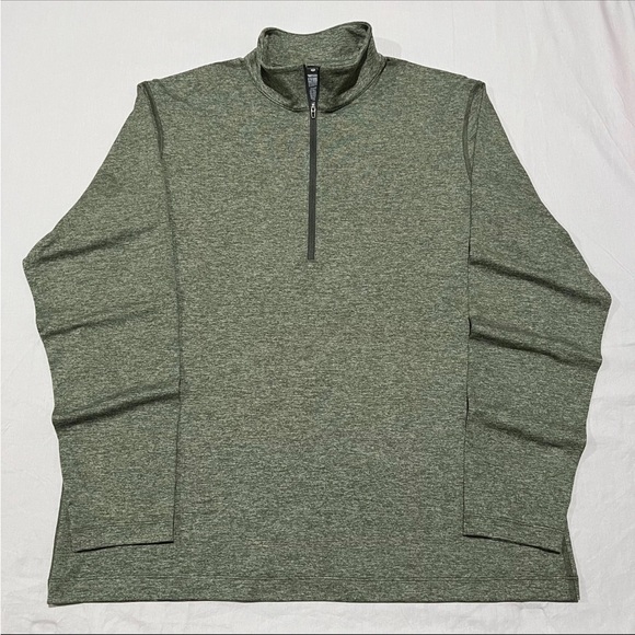 lululemon athletica Other - Lululemon Surge Warm Mens Heathered Green Long Sleeve 1/2 Zip Pullover Shirt XL